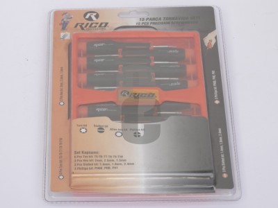 Отверки прецизни 15бр. - Рико                                                                                                                                                                                                                                                                               